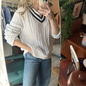 POLO Ralph Lauren Rare Criquet/Varsity Cable Knit Sweater